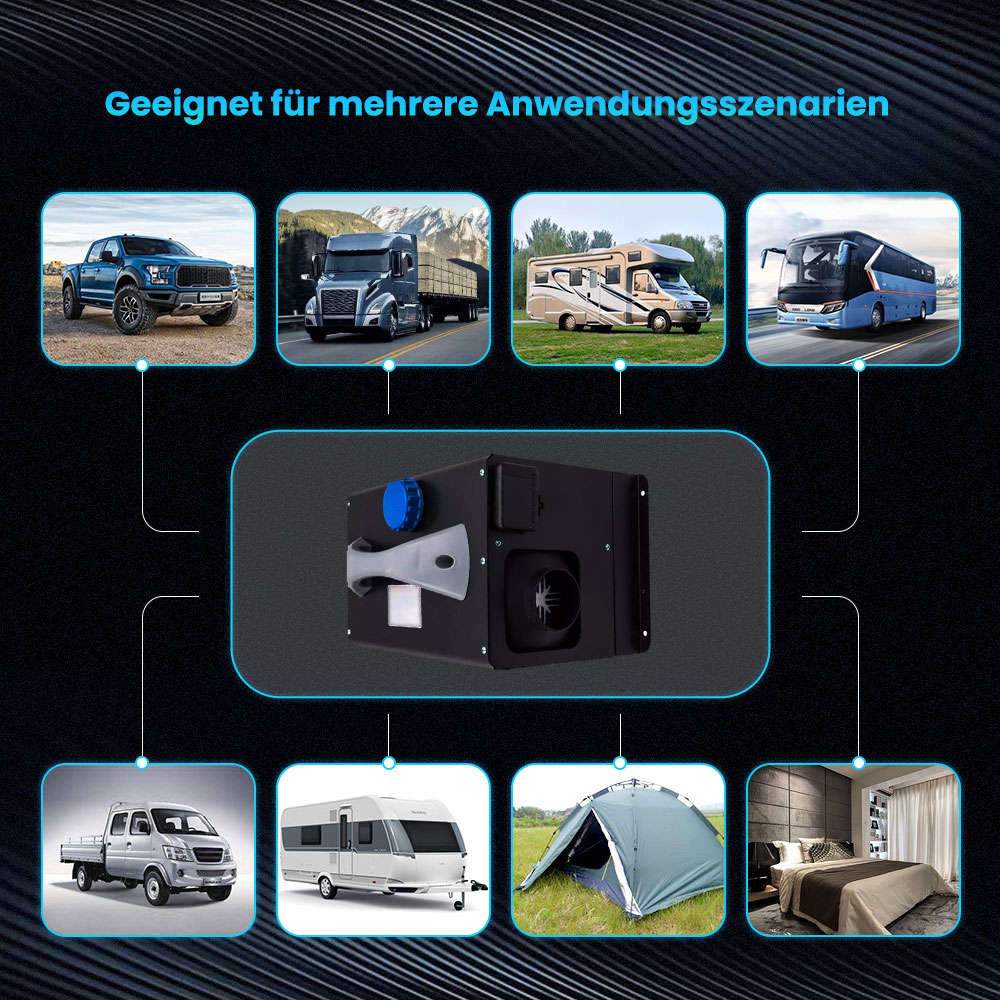Integrierte Zündung Kupferheizung 8kw 12v 24v Luft Diesel Auto autonome  Standheizung für Wohnmobil mit LCD-Display-Fernbedienung