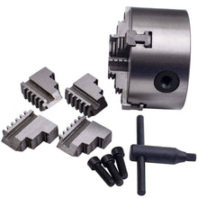 Laden Sie das Bild in den Galerie-Viewer, New K12-100 100mm 4 Jawed Chuck Self-Centering 4200RPM Spare Jaws Wrench Screws